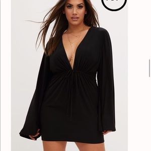 plus size black mini dress